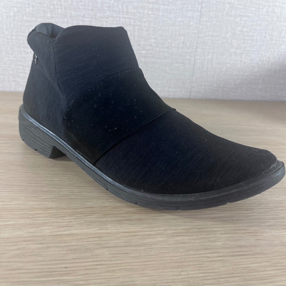 Comfort Stretch Ankle Booties Black Side Zip Arch Support Comfort Shoes 11